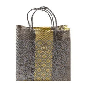 MEDIUM YELLOW GRAY TOTE BAG