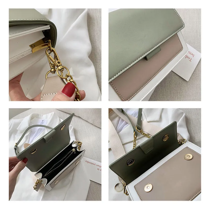 Mini Leather Crossbody Bags For Women Chain Shoulder Simple Lady Travel Long Belt Purses And Handbags Cross Body Tiny Women's Bag