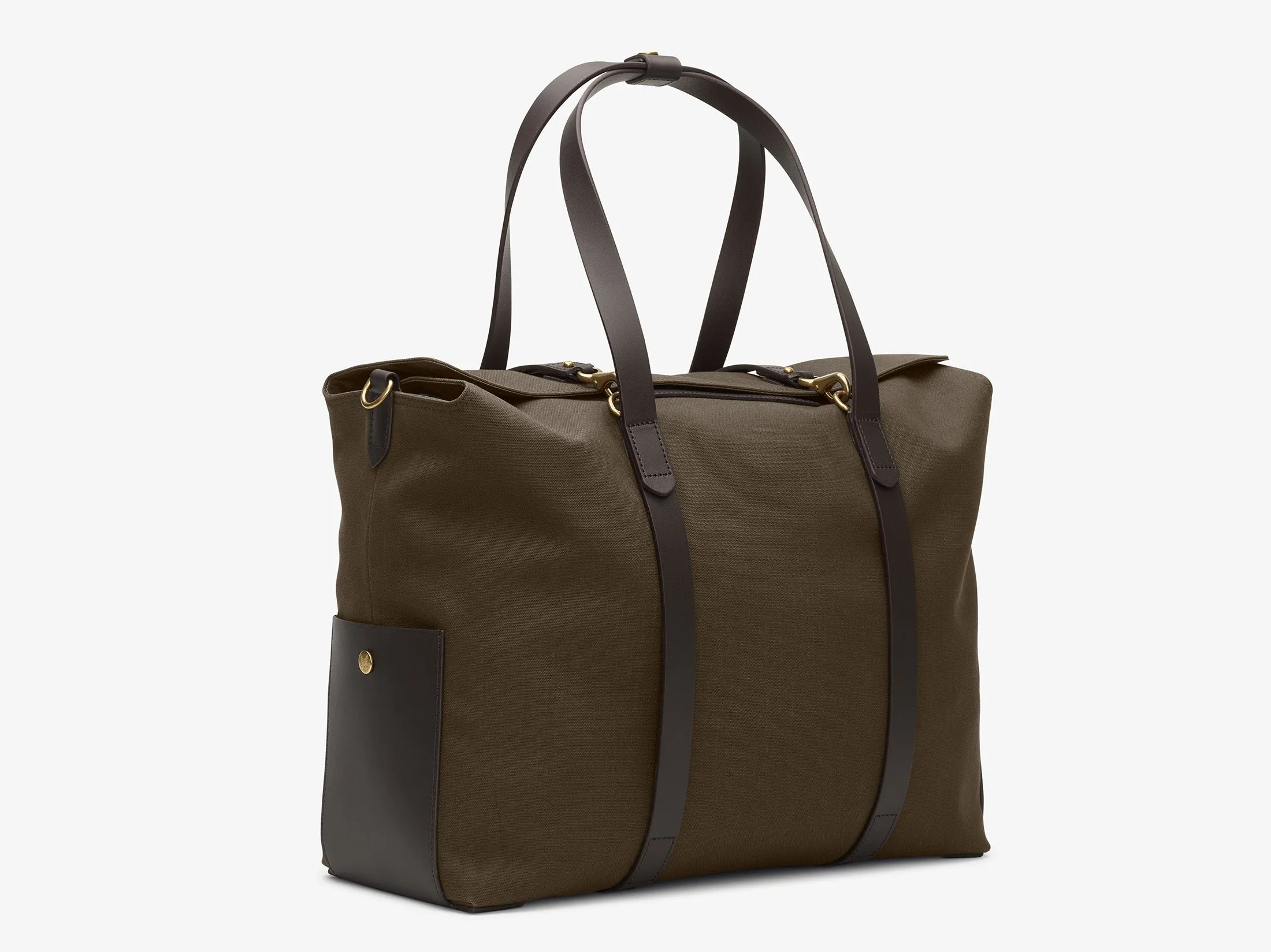 M/S Mega Tote – Army/Dark Brown