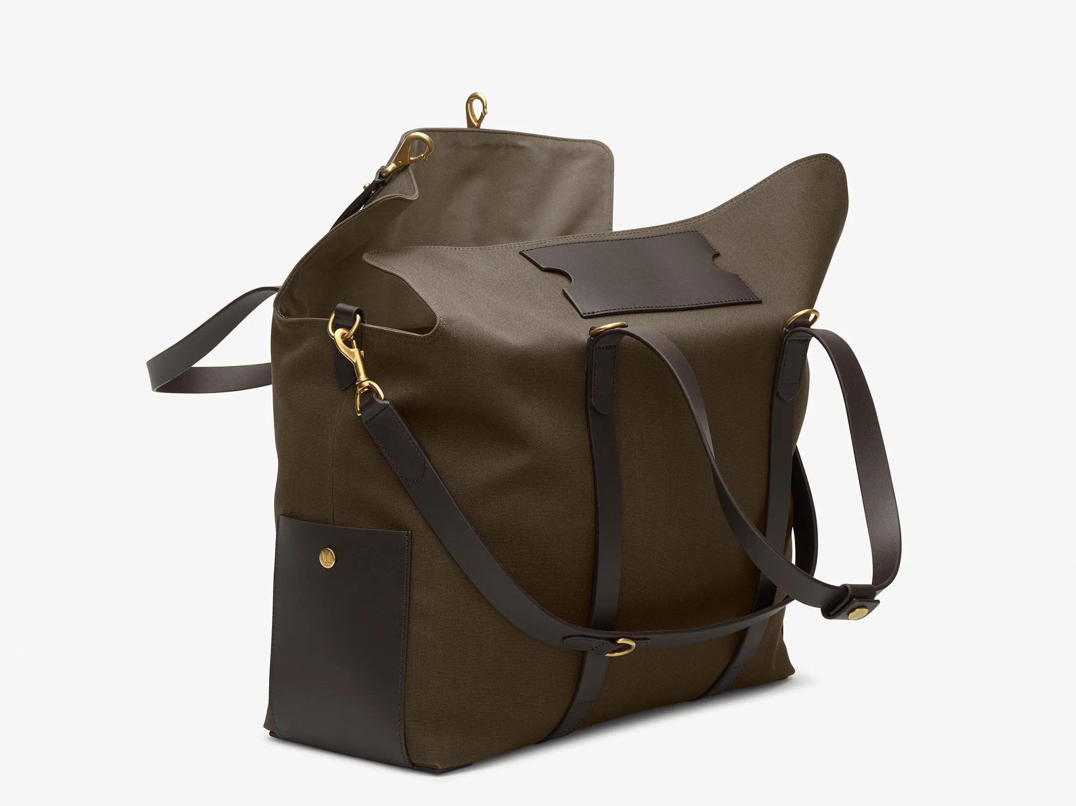 M/S Mega Tote – Army/Dark Brown