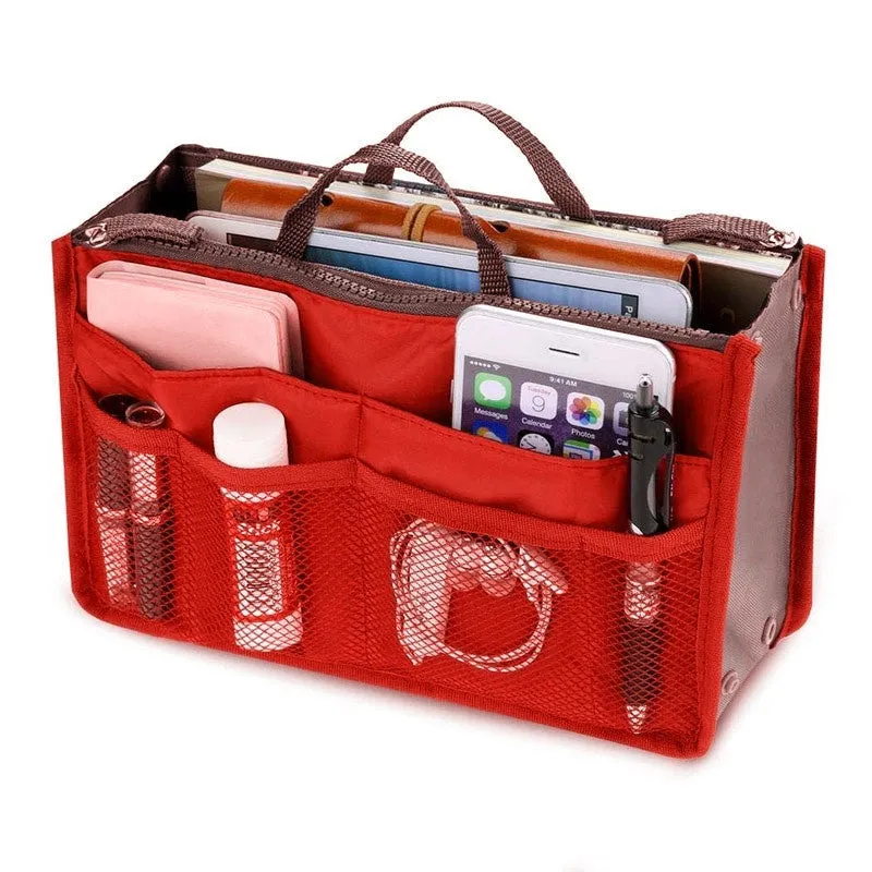 Multi-function Handbag Purse Organizer Insert Phone Cosmetic Bag in Bag Storage Case