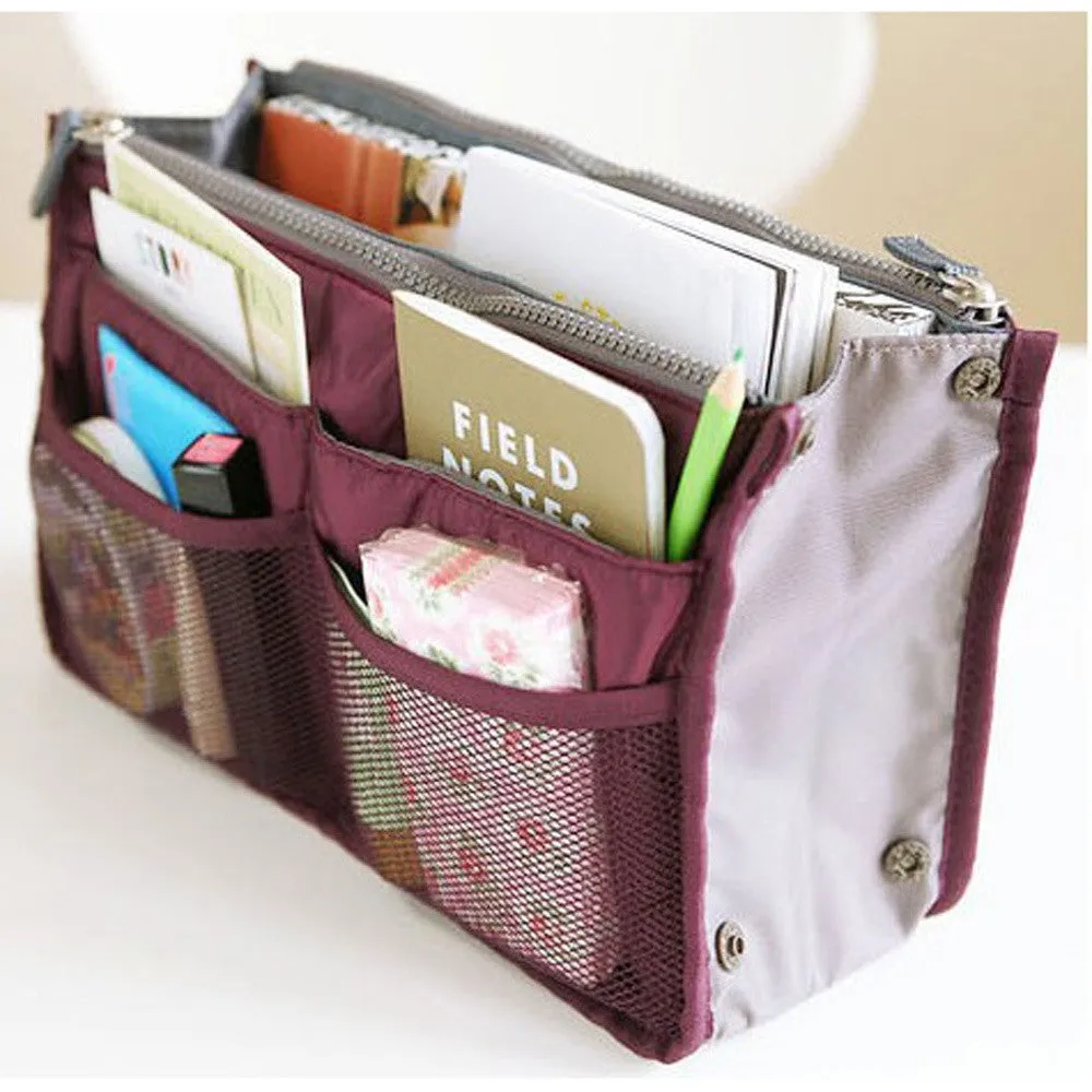 Multi-function Handbag Purse Organizer Insert Phone Cosmetic Bag in Bag Storage Case