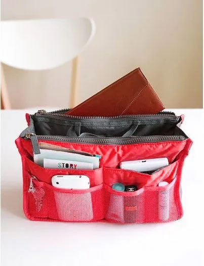 Multi-function Handbag Purse Organizer Insert Phone Cosmetic Bag in Bag Storage Case