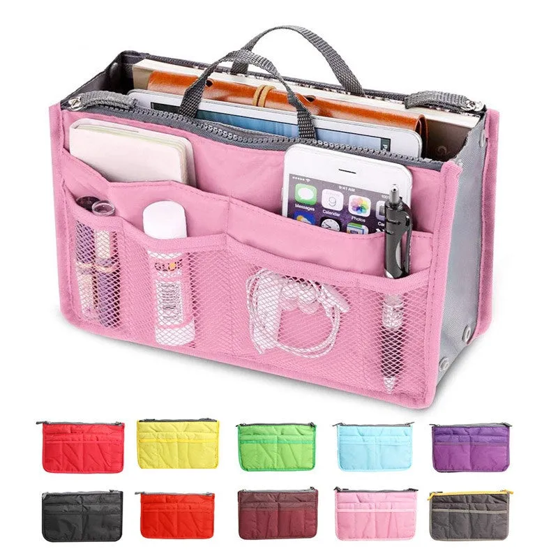 Multi-function Handbag Purse Organizer Insert Phone Cosmetic Bag in Bag Storage Case