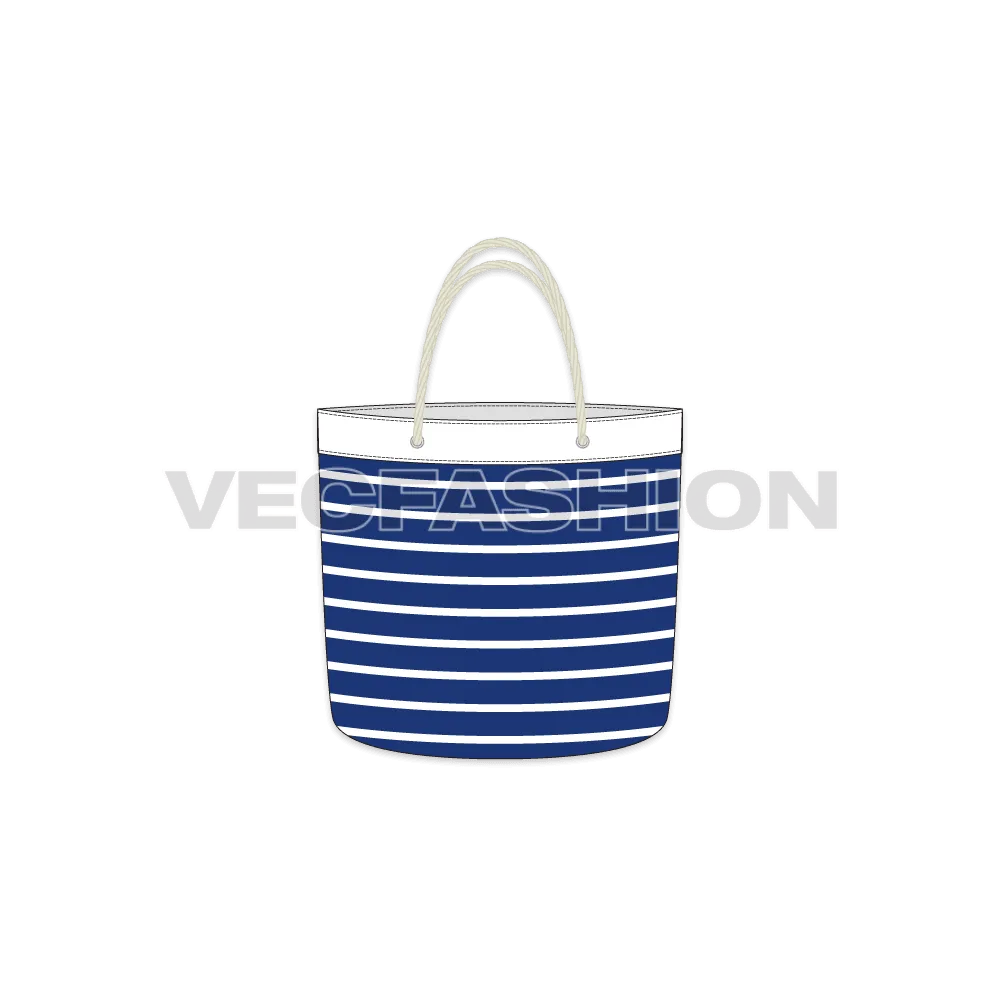 Nautical Striped Tote Bag