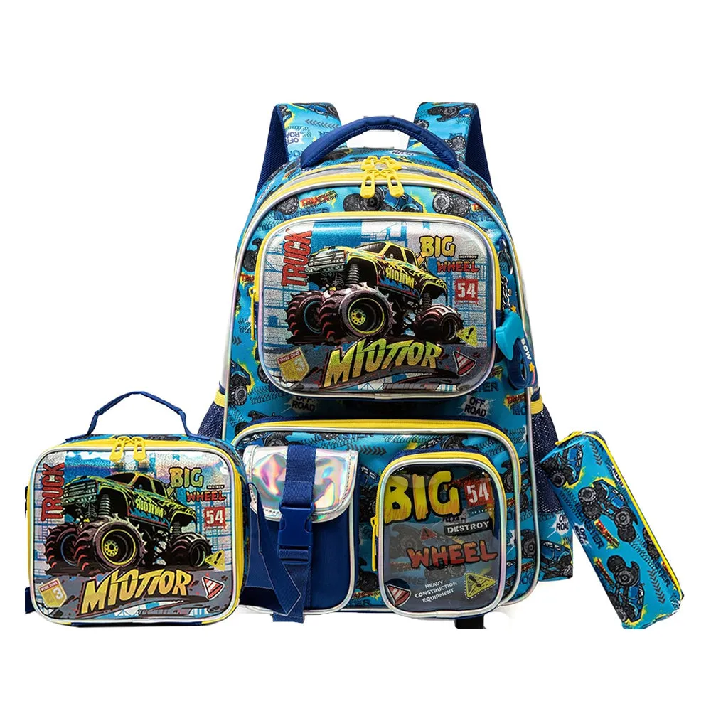 (NET) Backpacks with Lunch Box for Elementary School Students