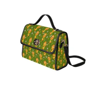 Orange Bird Waterproof Canvas Bag