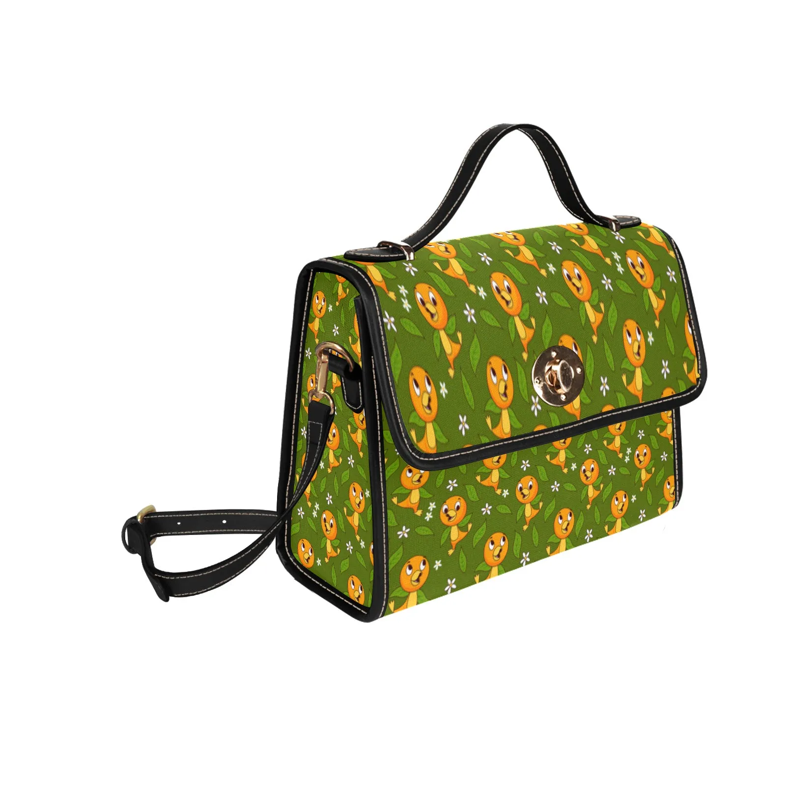 Orange Bird Waterproof Canvas Bag