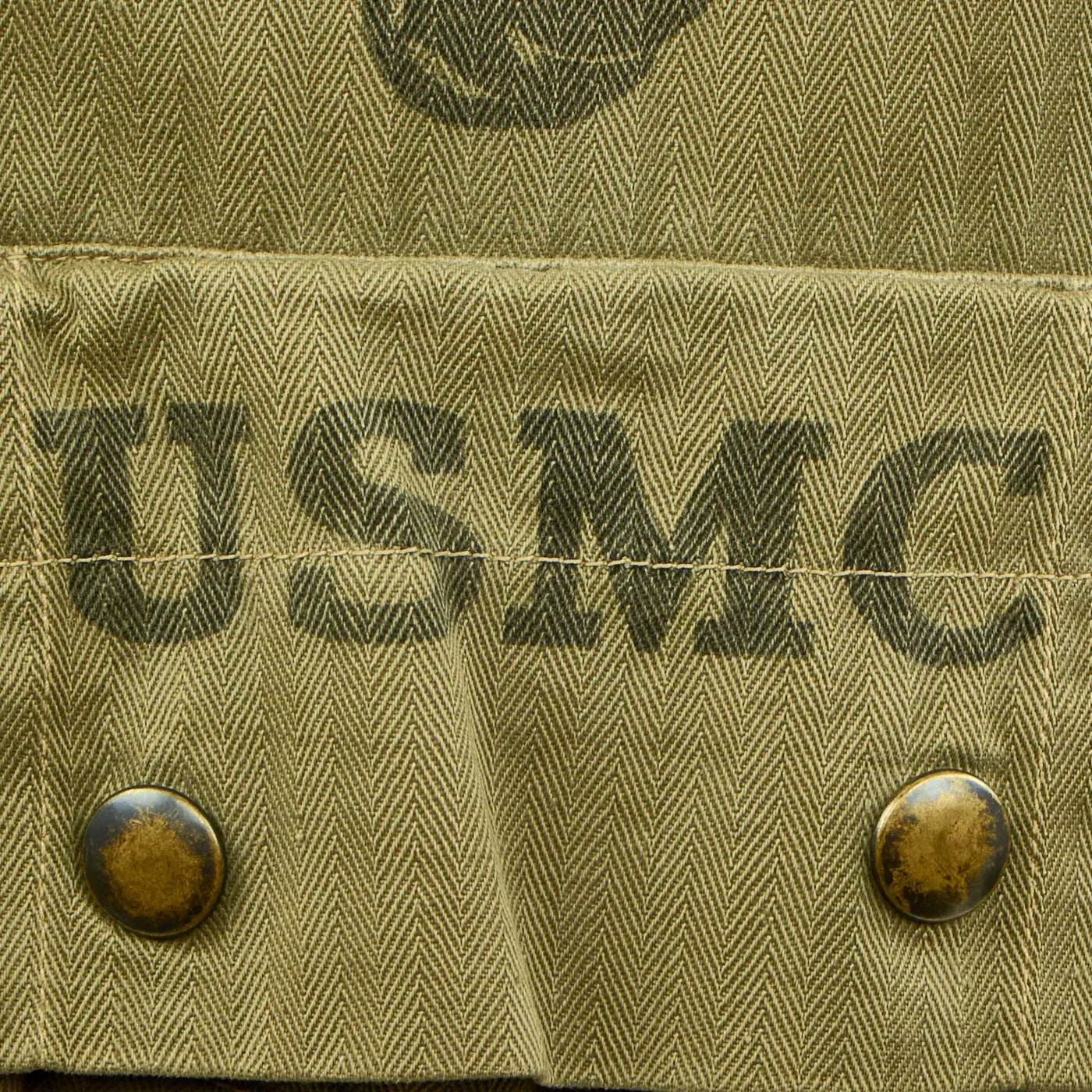 Original U.S. WWII USMC Paramarine Type 1 Jump Smock Paratrooper Jacket with Stencil - As Seen In Book