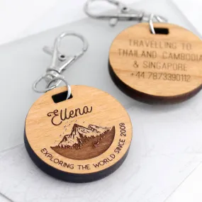 Personalised Mini Mountain Travel Tag