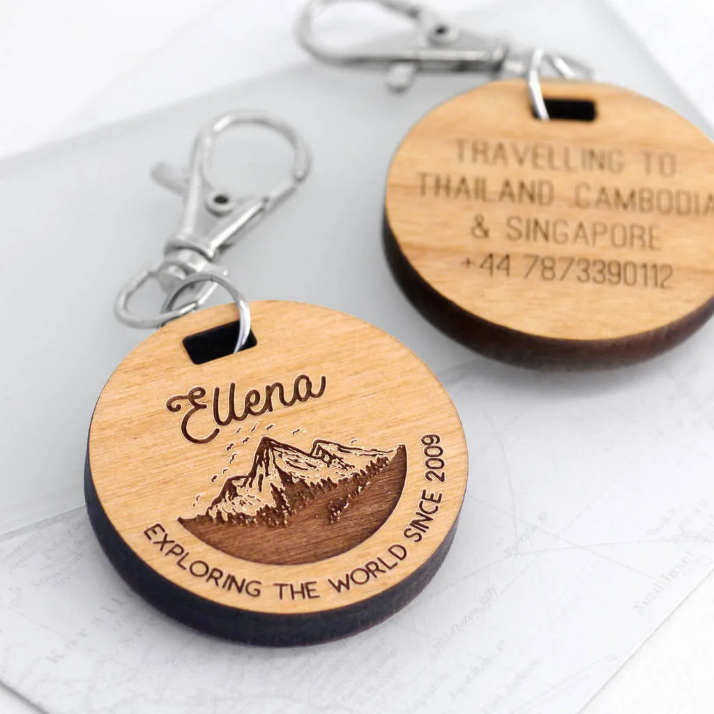 Personalised Mini Mountain Travel Tag