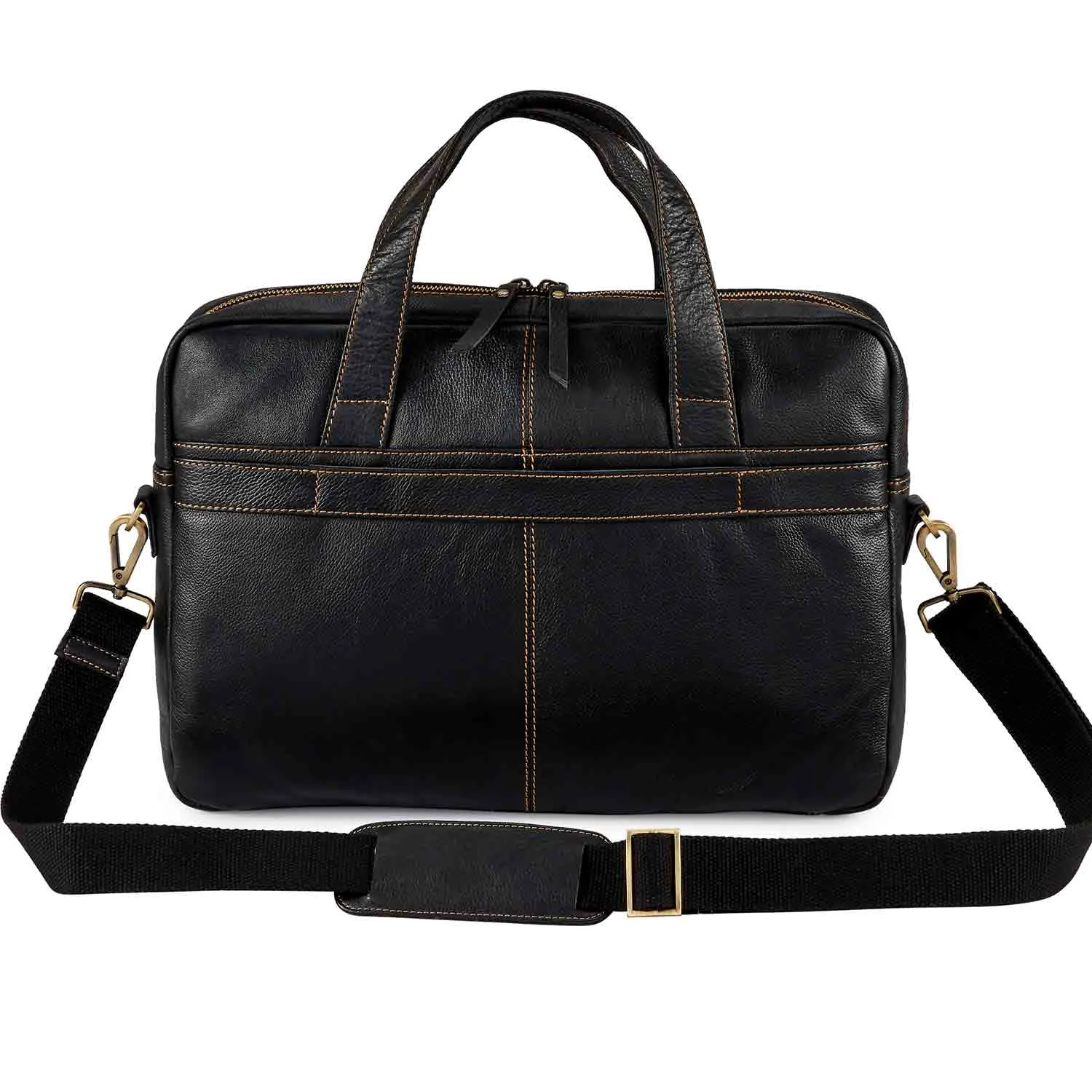 Pratico Pebbled Leather Laptop Messenger Man Bag #UM205