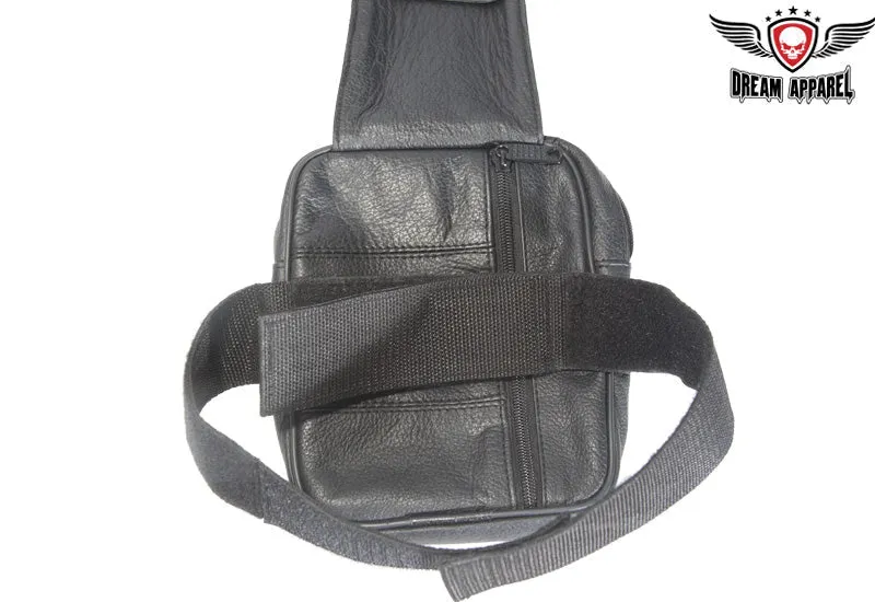 Premium Leather Thigh Bags With Gun Pocket