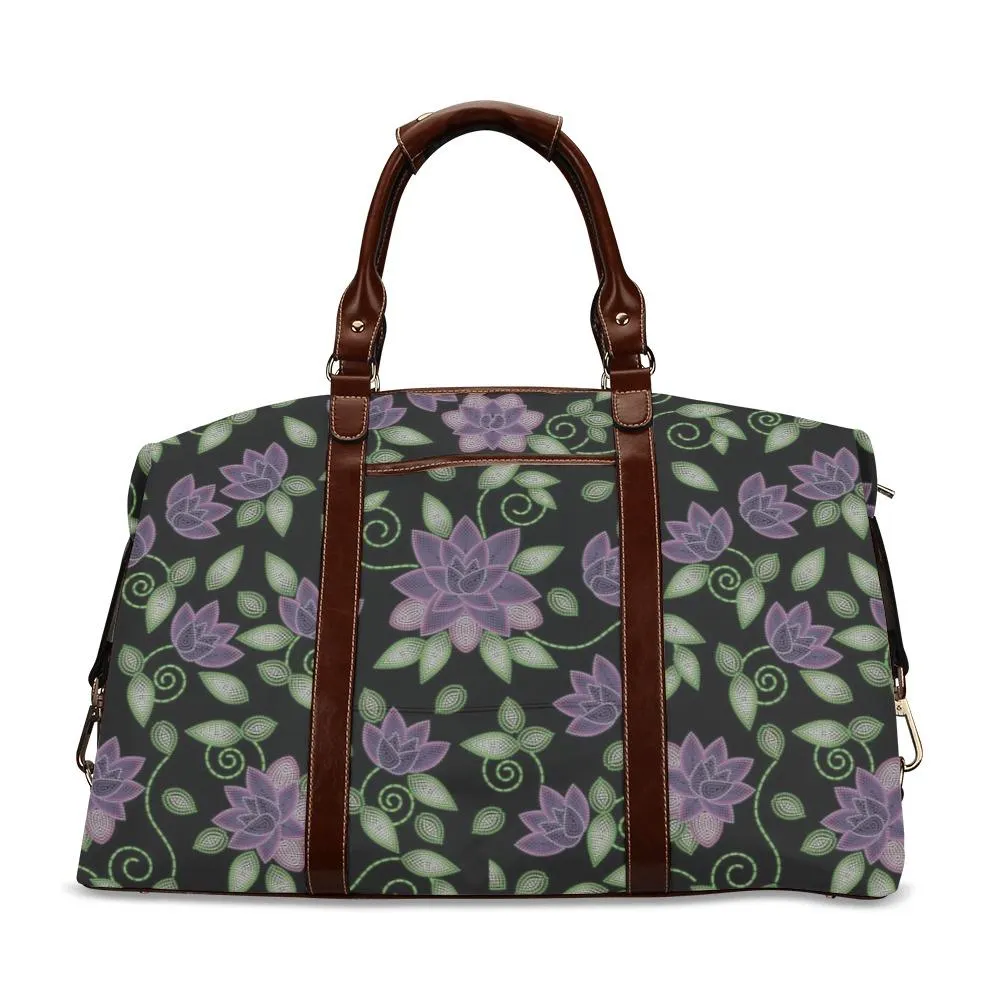 Purple Beaded Rose Classic Travel Bag