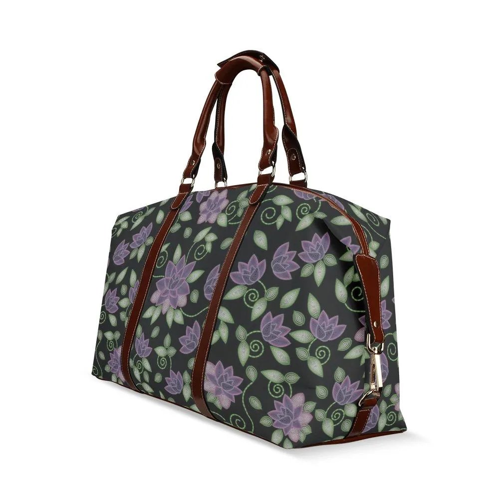 Purple Beaded Rose Classic Travel Bag