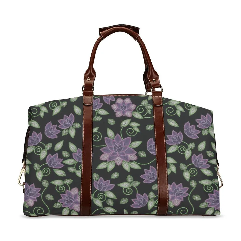 Purple Beaded Rose Classic Travel Bag