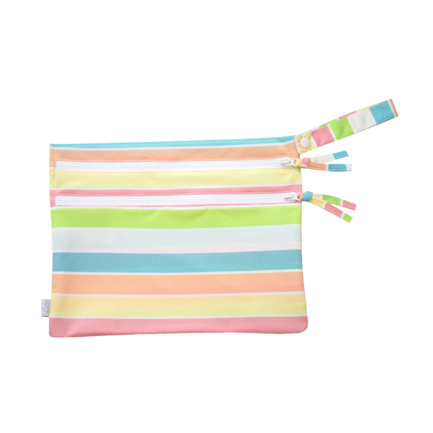 Rainbow Stripes - Waterproof Wet Bag (For mealtime, on-the-go, and more!)