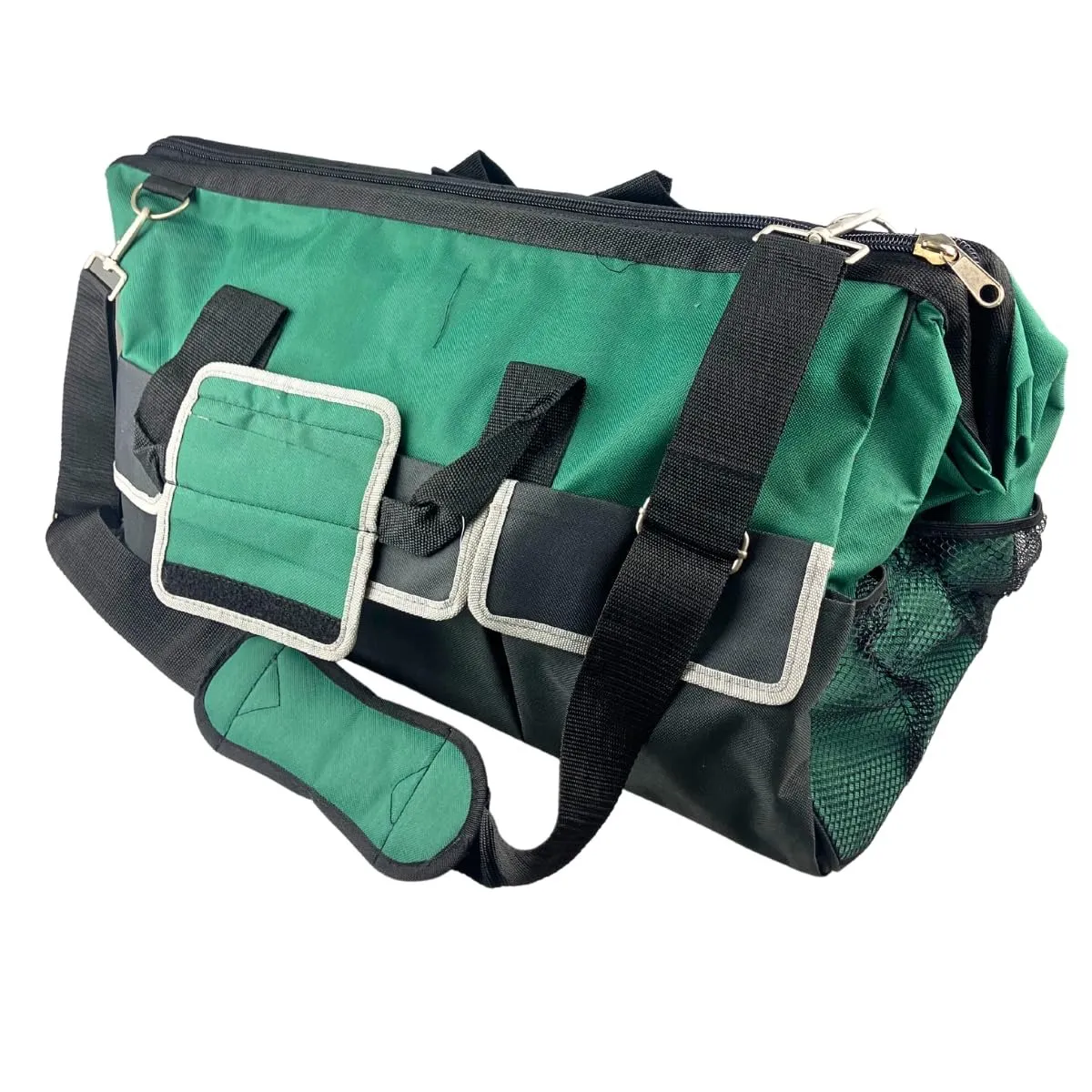 RAVEN 24" Heavy Duty Tool Bag with Pockets and Straps, Green and Black