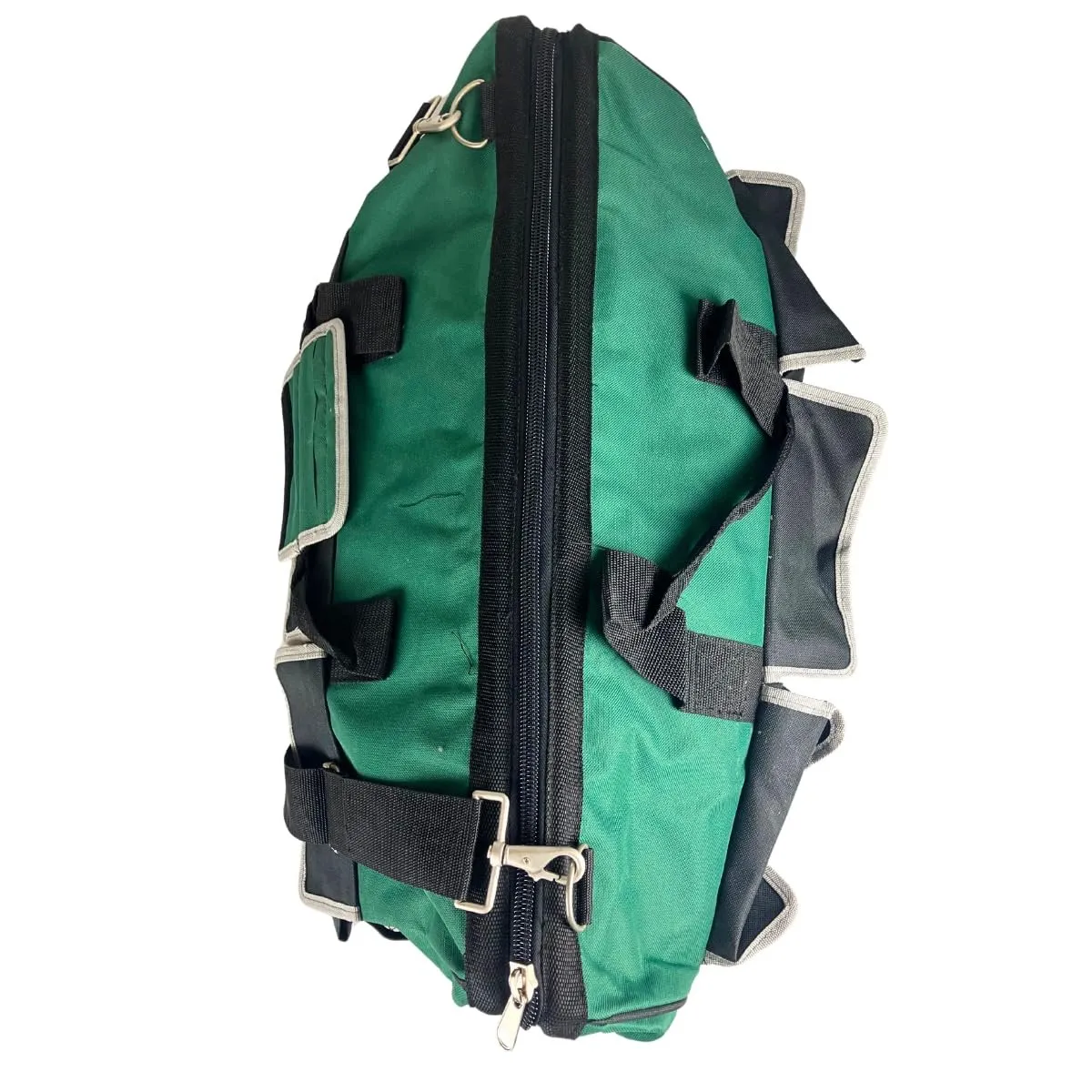 RAVEN 24" Heavy Duty Tool Bag with Pockets and Straps, Green and Black