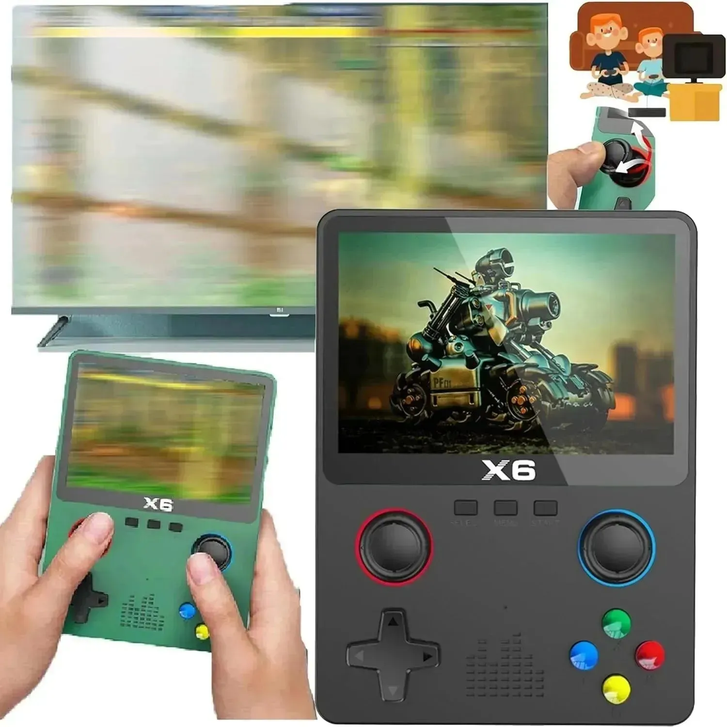 RetroMaster X6 Portable Video Game Console