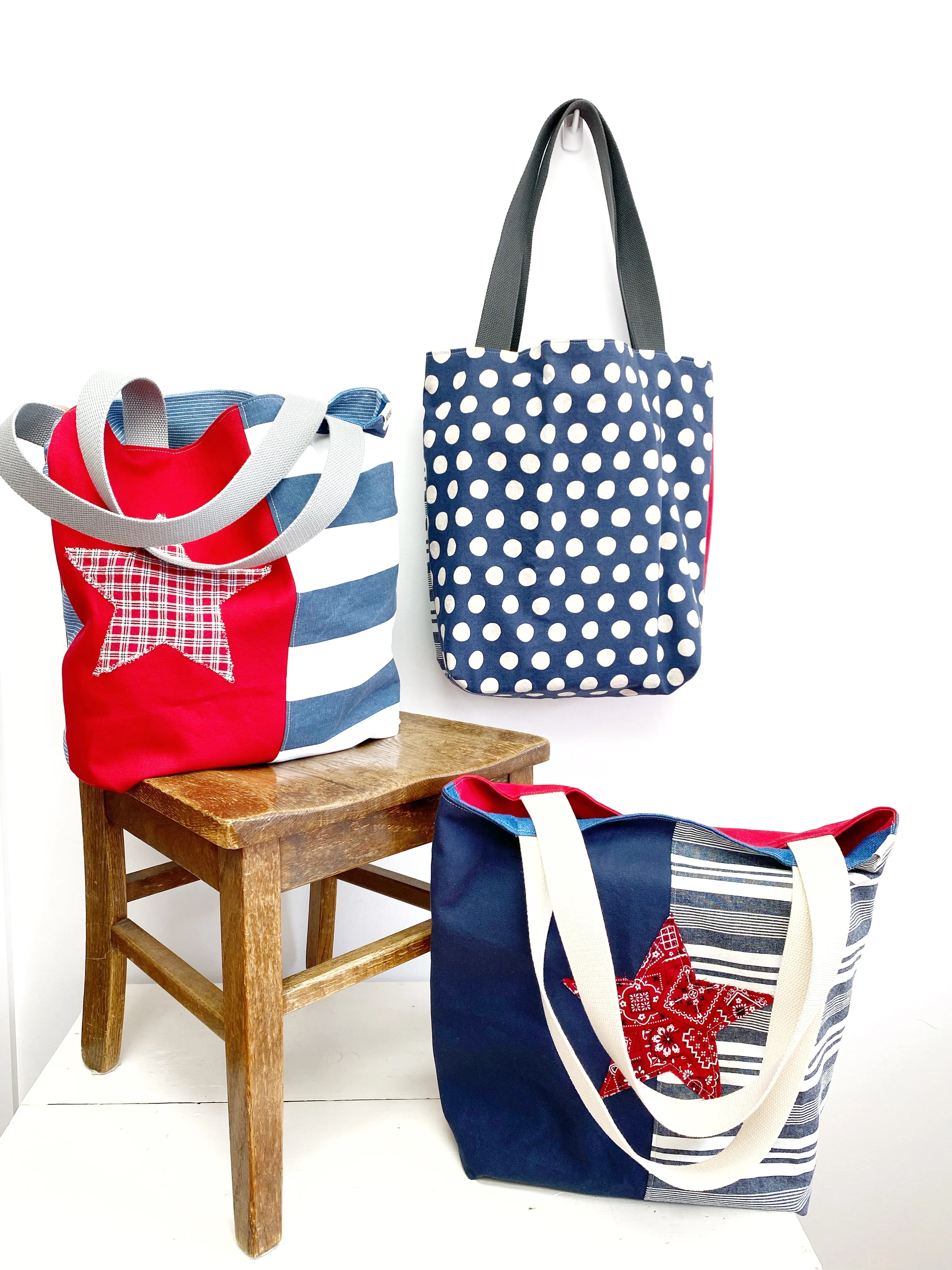 Reusable Grocery Bag, The Perfect Market Bag, Nautical Bag, Eco-Friendly, Festival Bag, B17