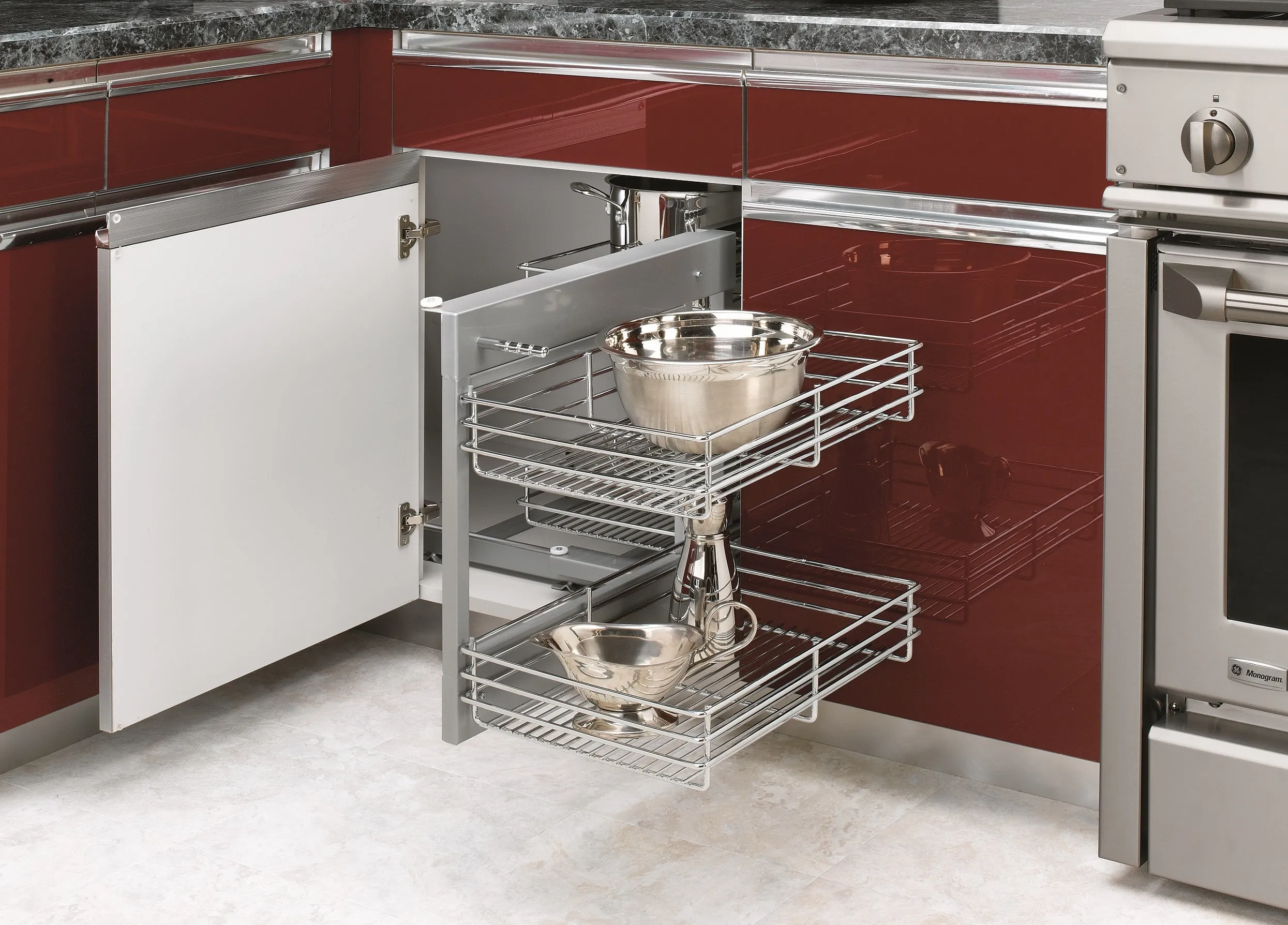 Rev-A-Shelf 15" Chrome Blind Corner Organizer 5PSP-15-CR