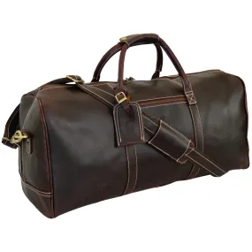 Roadstar Overnight Weekender Carry On Duffel Bag (24 Inches, Walnut Brown)