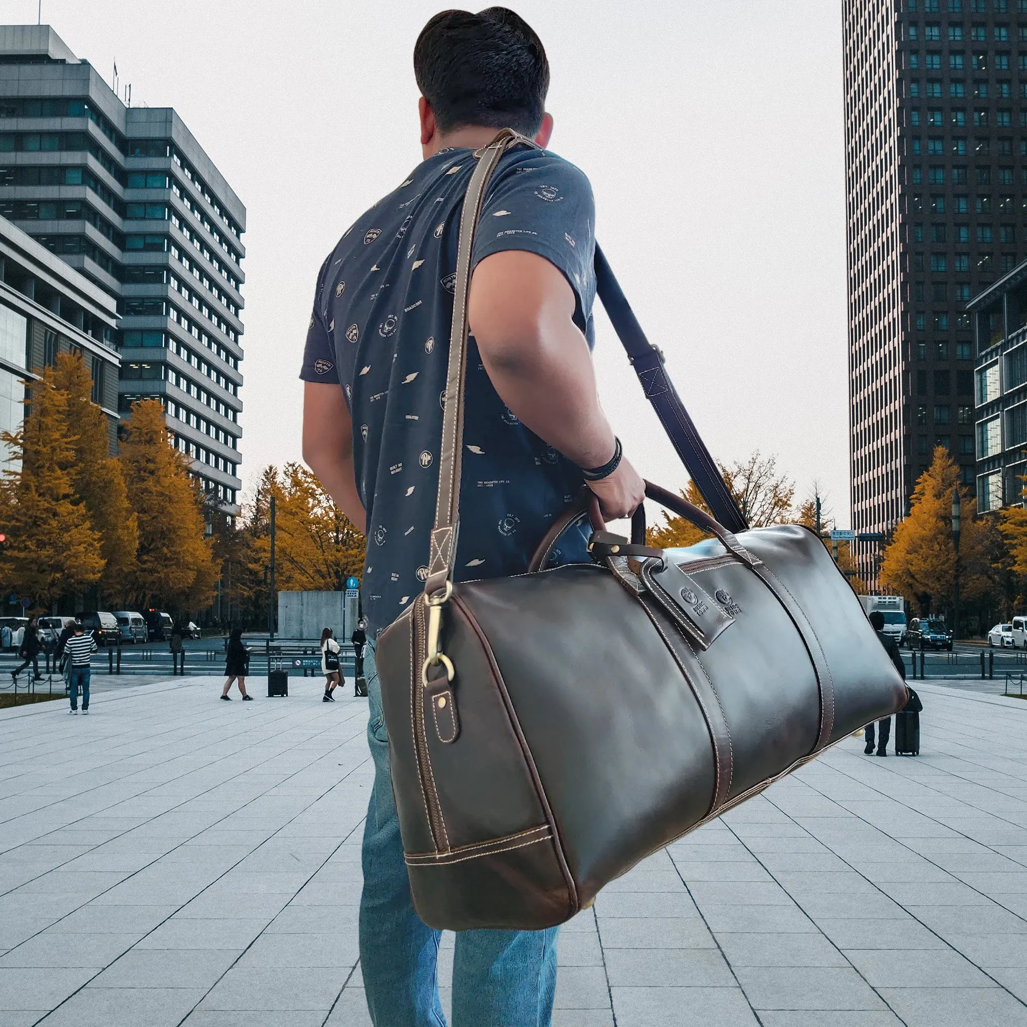 Roadstar Overnight Weekender Carry On Duffel Bag (24 Inches, Walnut Brown)