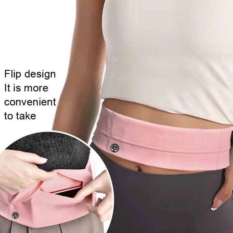 Running Waist Bag Invisible Outdoor Marathon Phone Storage Belt, Color: Pink