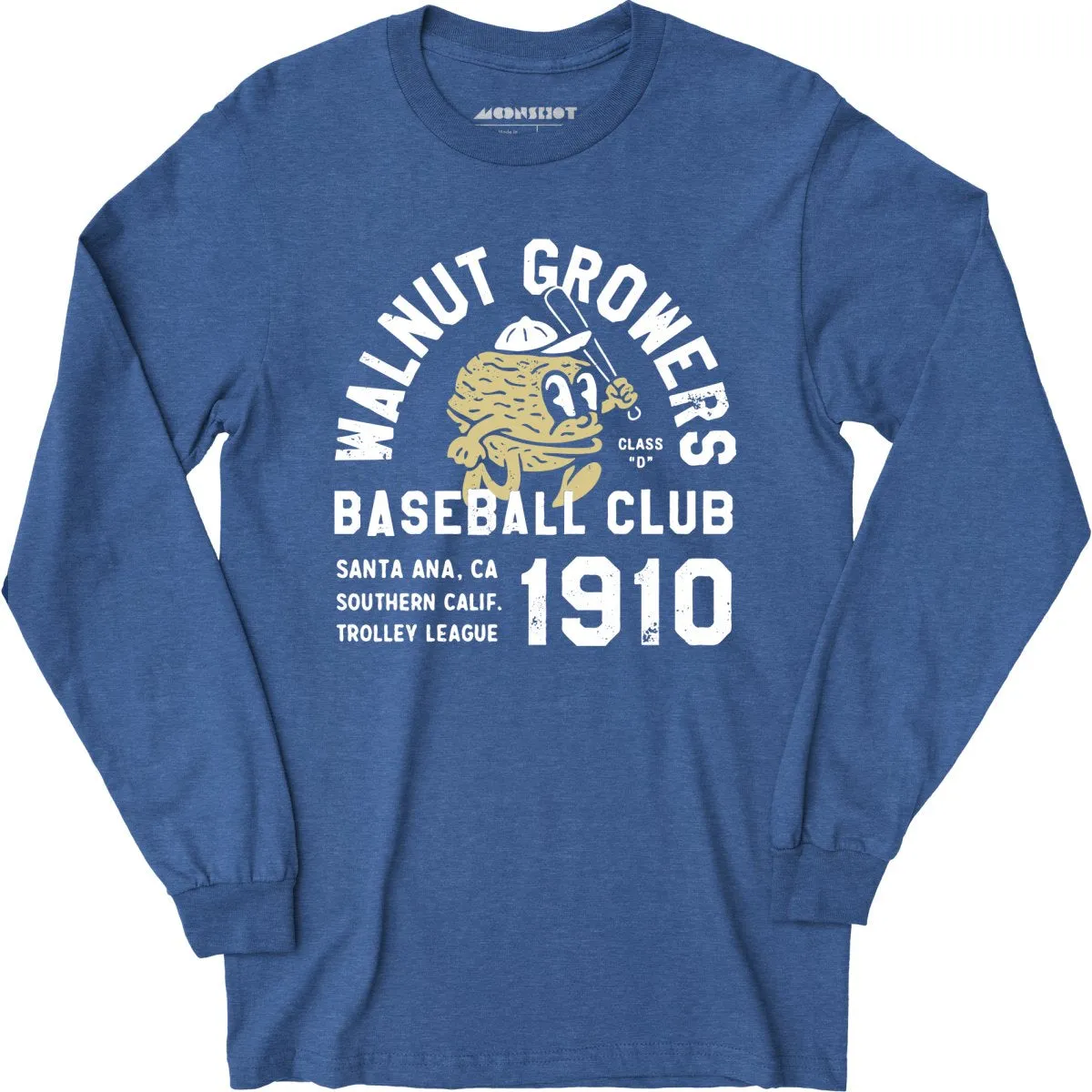 Santa Ana Walnut Growers - California - Vintage Defunct Baseball Teams - Long Sleeve T-Shirt