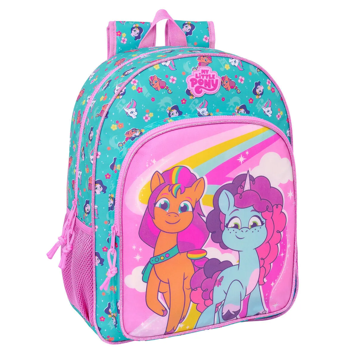 School Bag My Little Pony Magic Pink Turquoise 33 x 42 x 14 cm