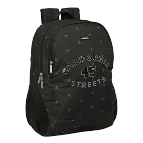 School Bag Safta California Black 32 x 44 x 16 cm