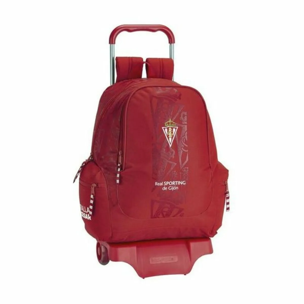 School Rucksack with Wheels 905 Real Sporting de Gijón Red