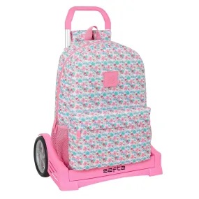 School Rucksack with Wheels Moos Flores Multicolour 30 x 46 x 14 cm