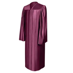 Shiny Maroon High School Graduation Gown