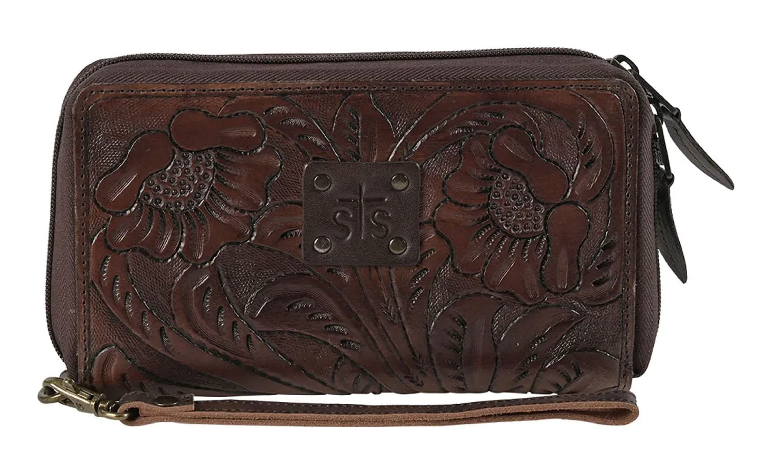 STS Westward Kacy Tooled Leather Zip-Around Organizer