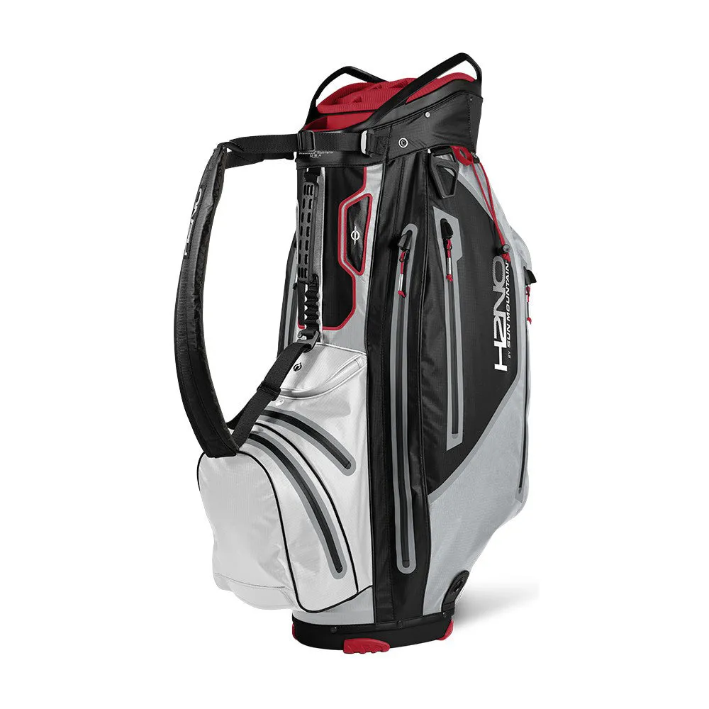 Sun Mountain H2NO ELITE Waterproof Cart Bag - Black/Cadet/White/Red