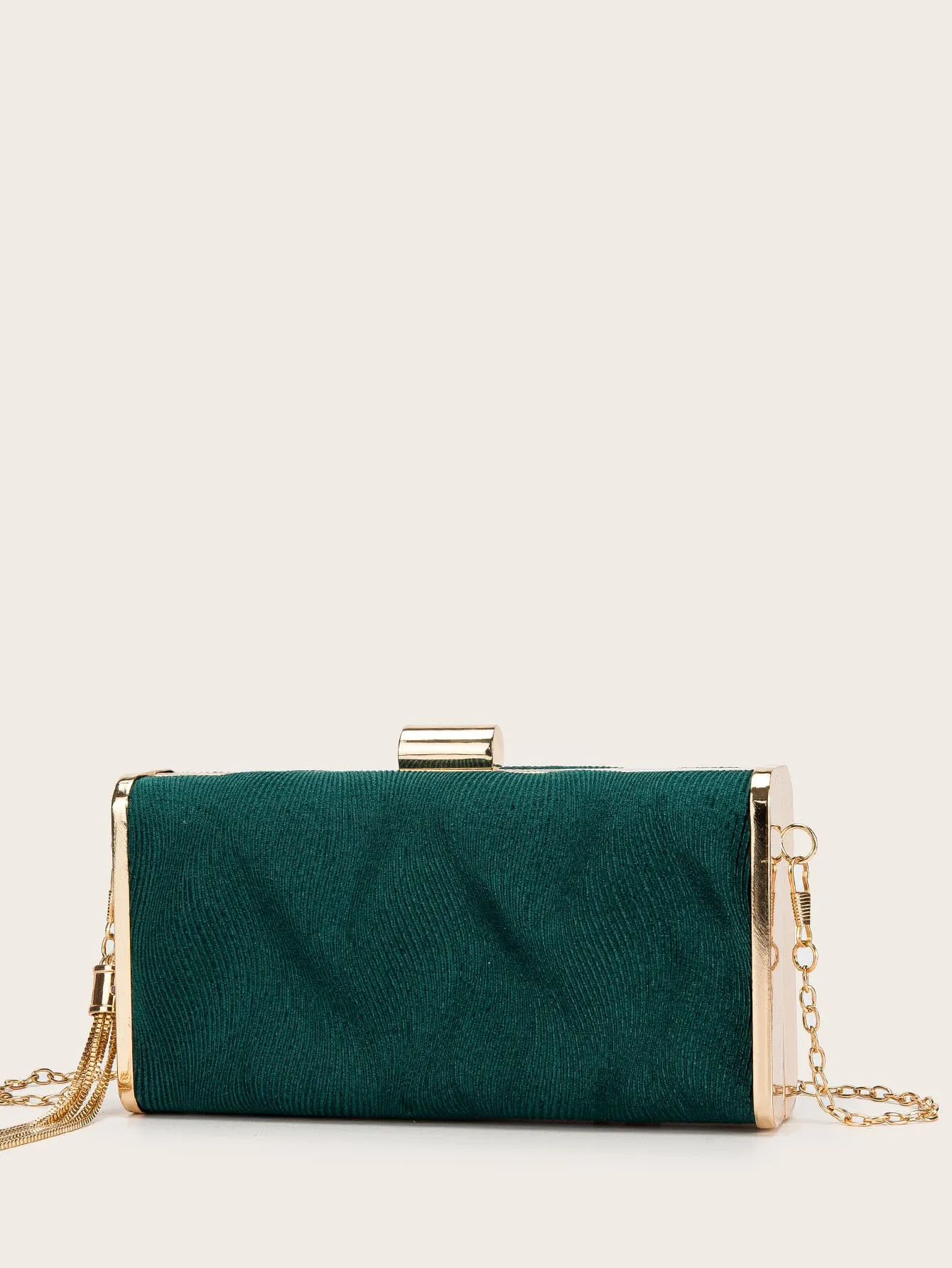 Tassel Decor Velvet Box Bag