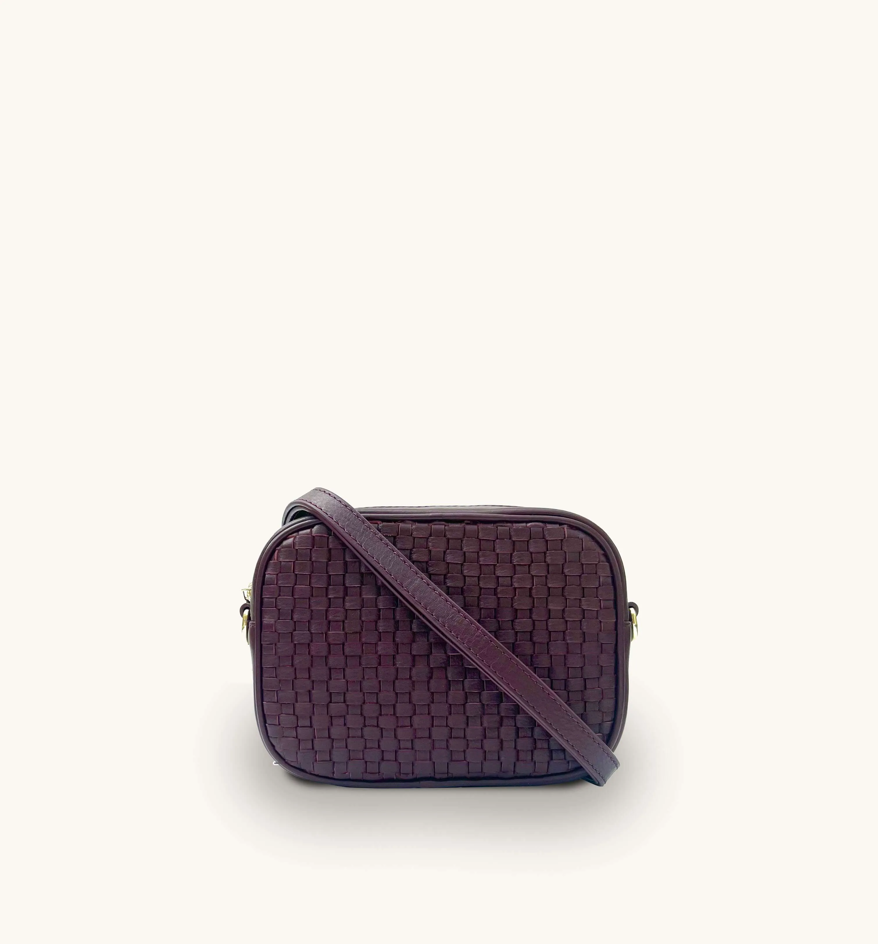 The Penelope Port Woven Leather Camera Bag