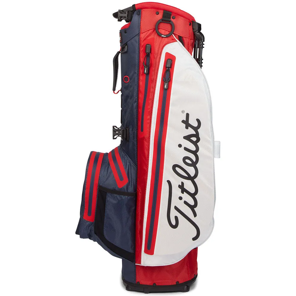 Titleist Players 4  StaDry Waterproof Stand Bag - White/Navy/Red