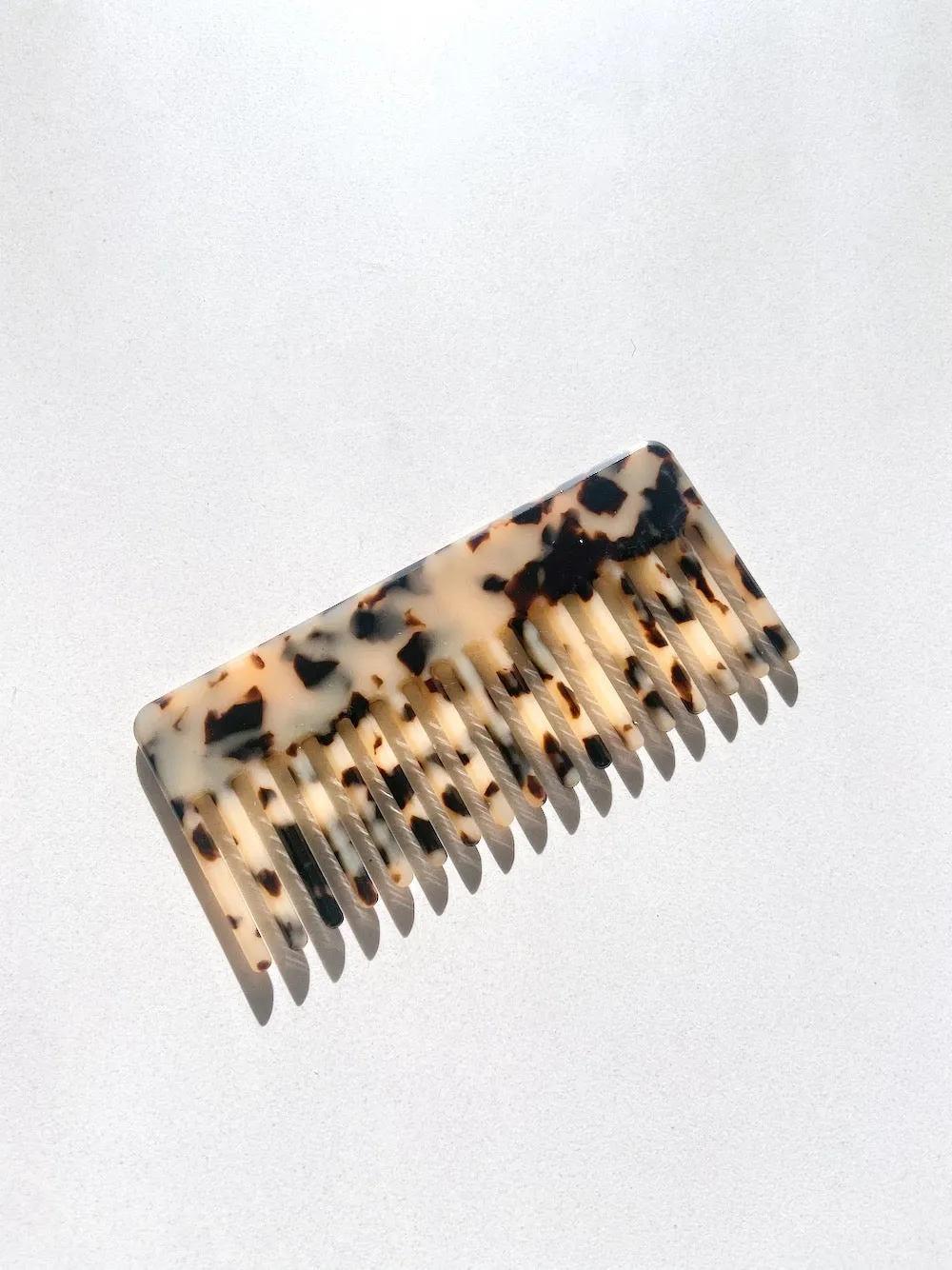 Tortoise Acetate Wide Tooth Comb | Eco-Friendly