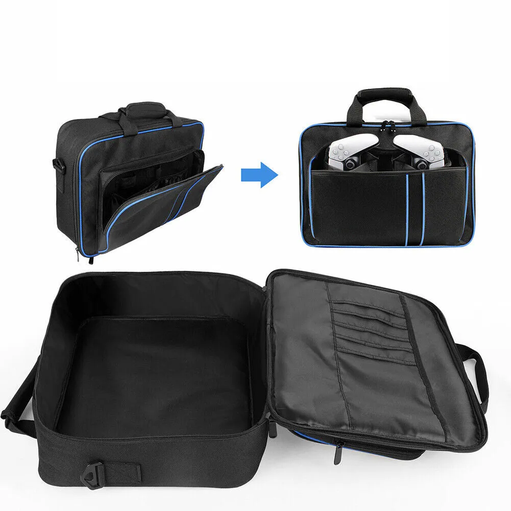 US 1-2 Pc Portable Travel Carrying Bag Large Capacity Protective For PS5 Console