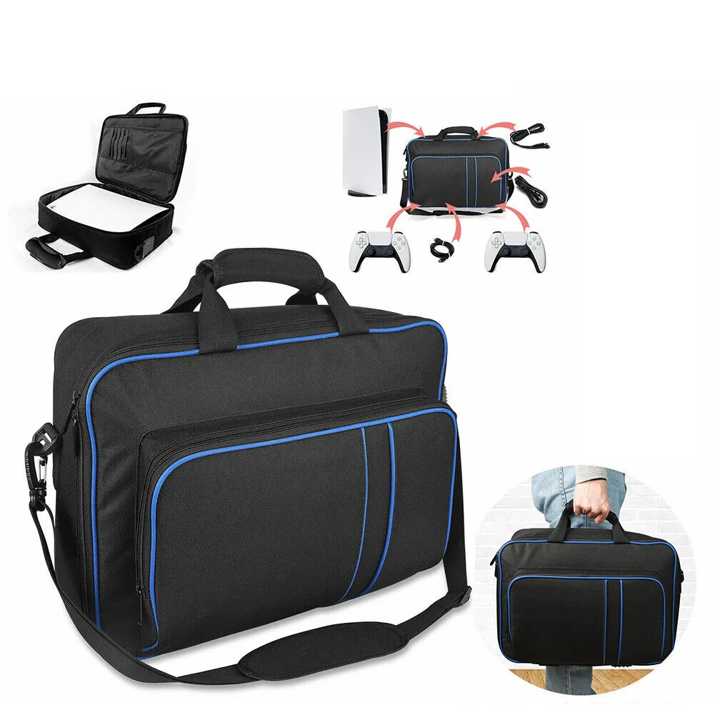 US 1-2 Pc Portable Travel Carrying Bag Large Capacity Protective For PS5 Console