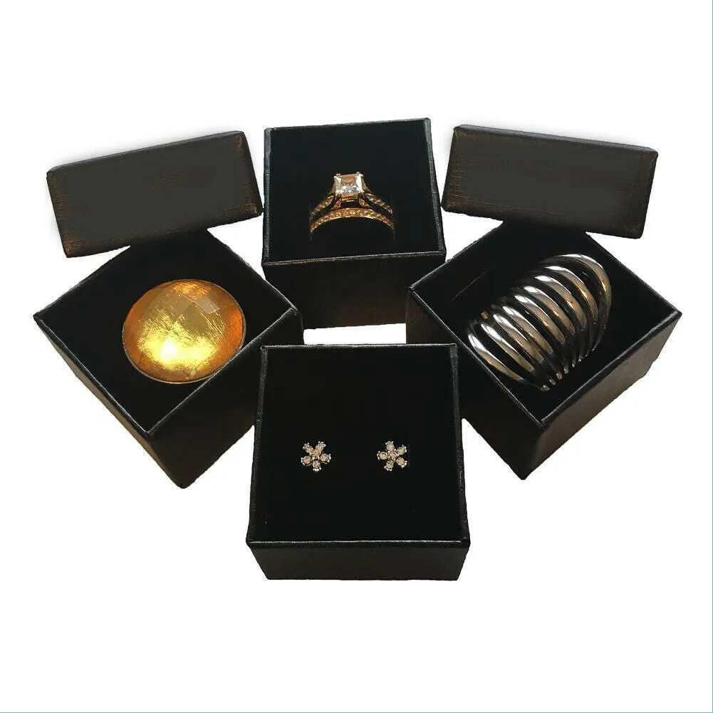 US 20-40 Pcs Earring Necklace Boxes Velvet Ring Gift Ring Pendant Organizer Box