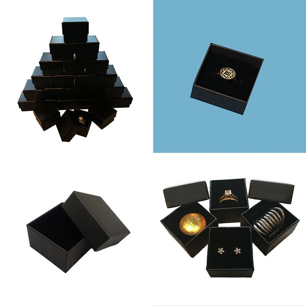 US 20-40 Pcs Earring Necklace Boxes Velvet Ring Gift Ring Pendant Organizer Box