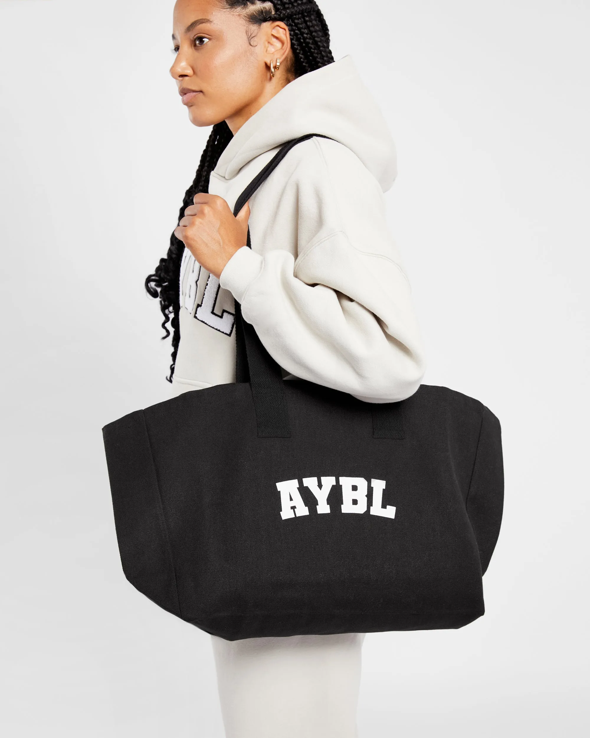 Varsity Tote Bag - Black