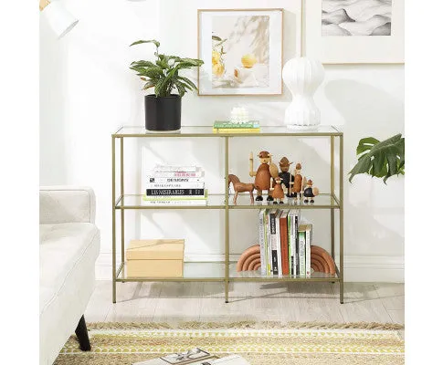 VASAGLE Sofa Console Table with 3 Shelves