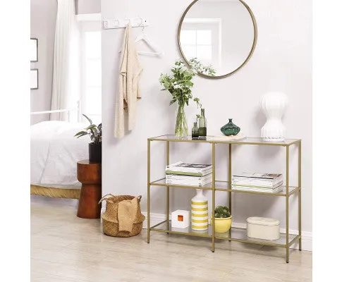 VASAGLE Sofa Console Table with 3 Shelves