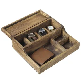 Vintage Style Wood Valet Box