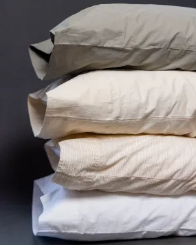 Willow Organic Cotton Percale Pillowcase Set - 300 TC $18 Off Today Only